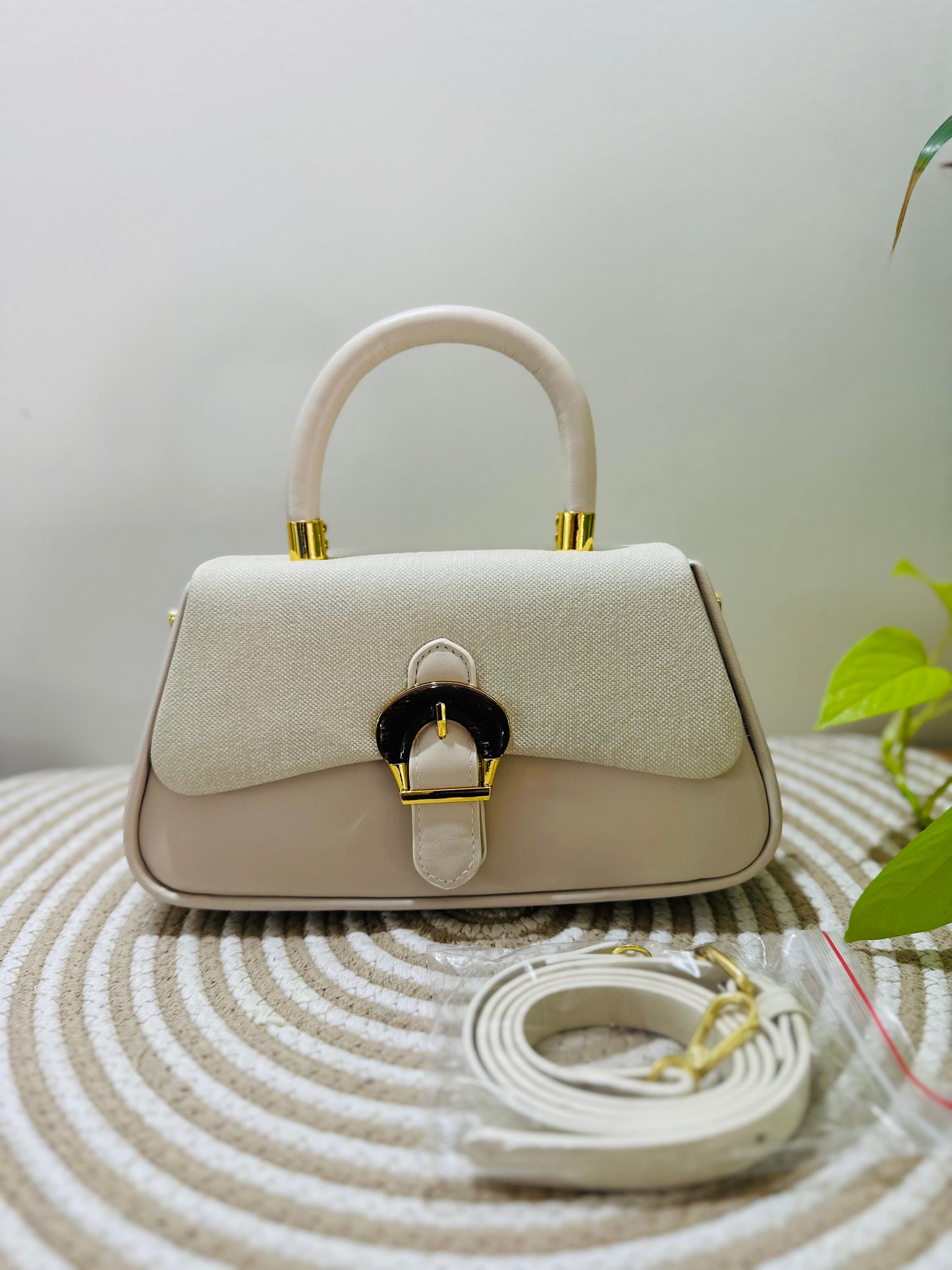 Cream Charm Handbag