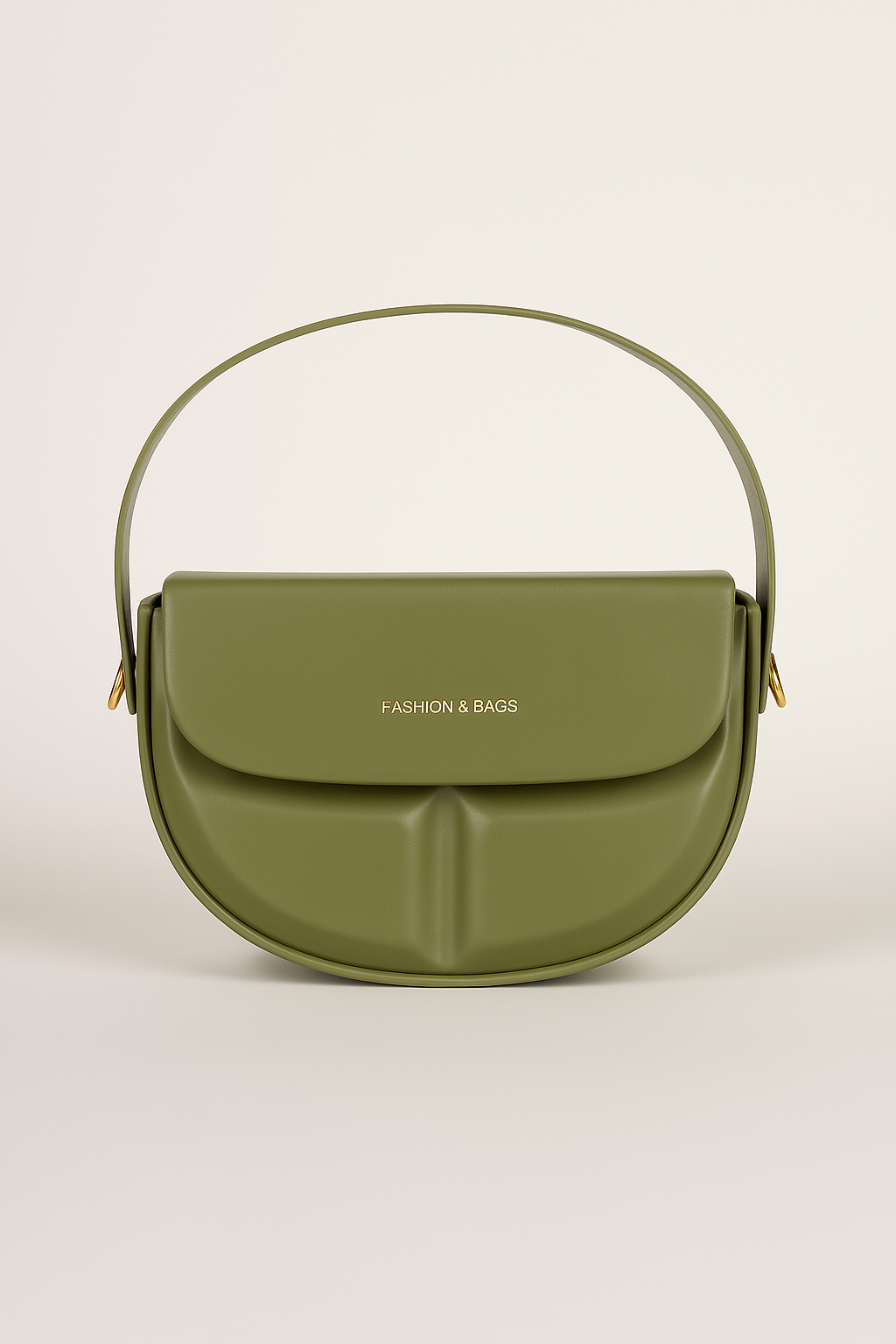 Olive Green Structured Sling Bag