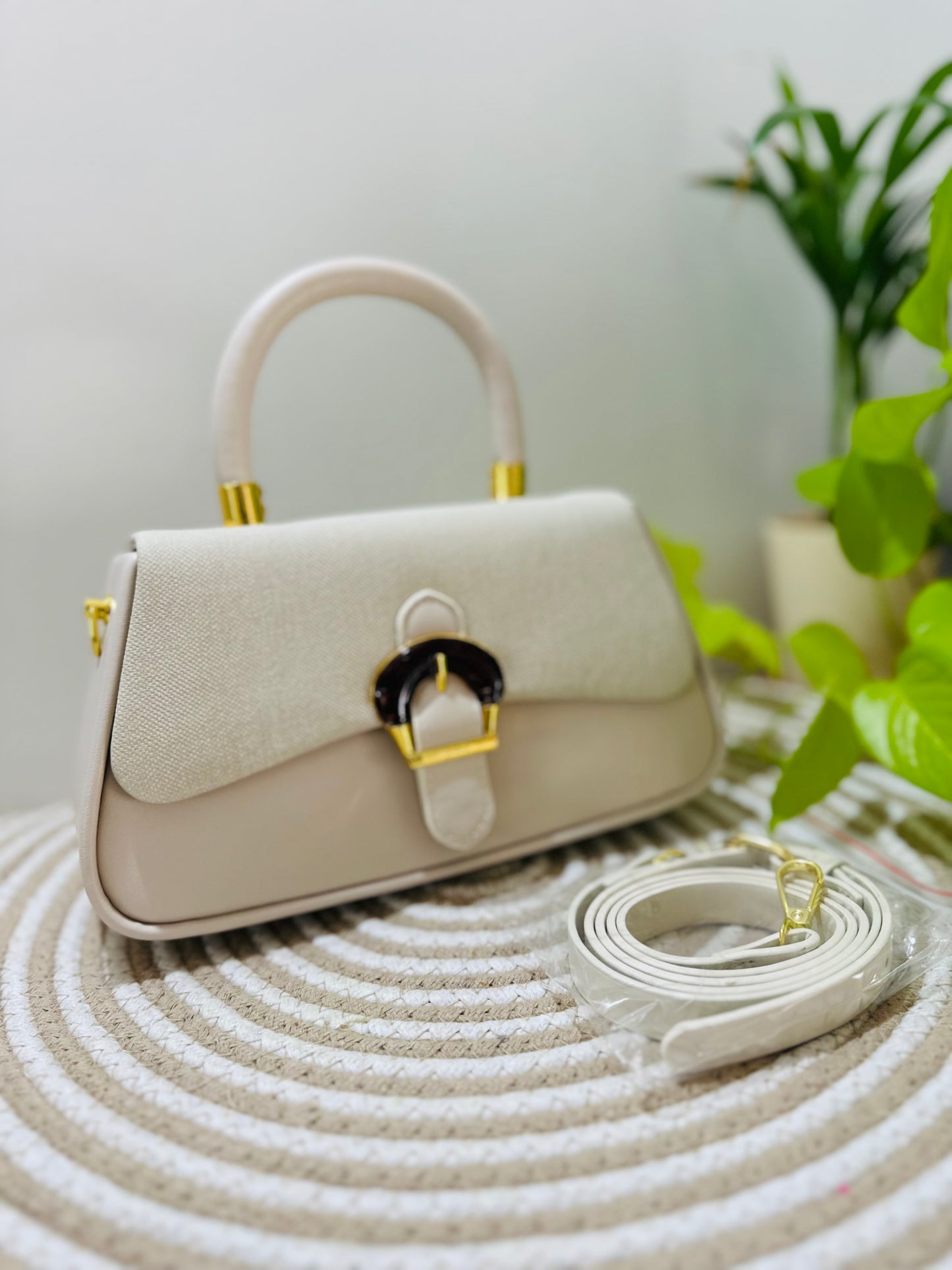 Cream Charm Handbag