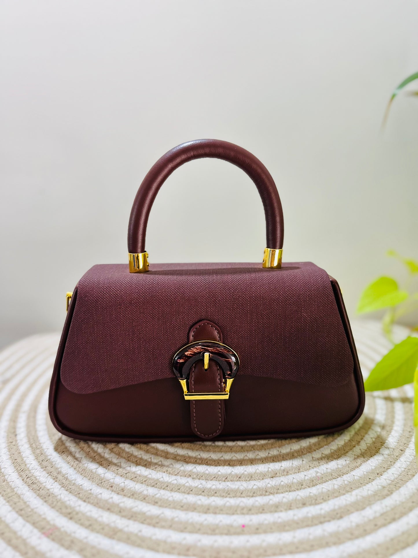 Maroon Luxe Handbag