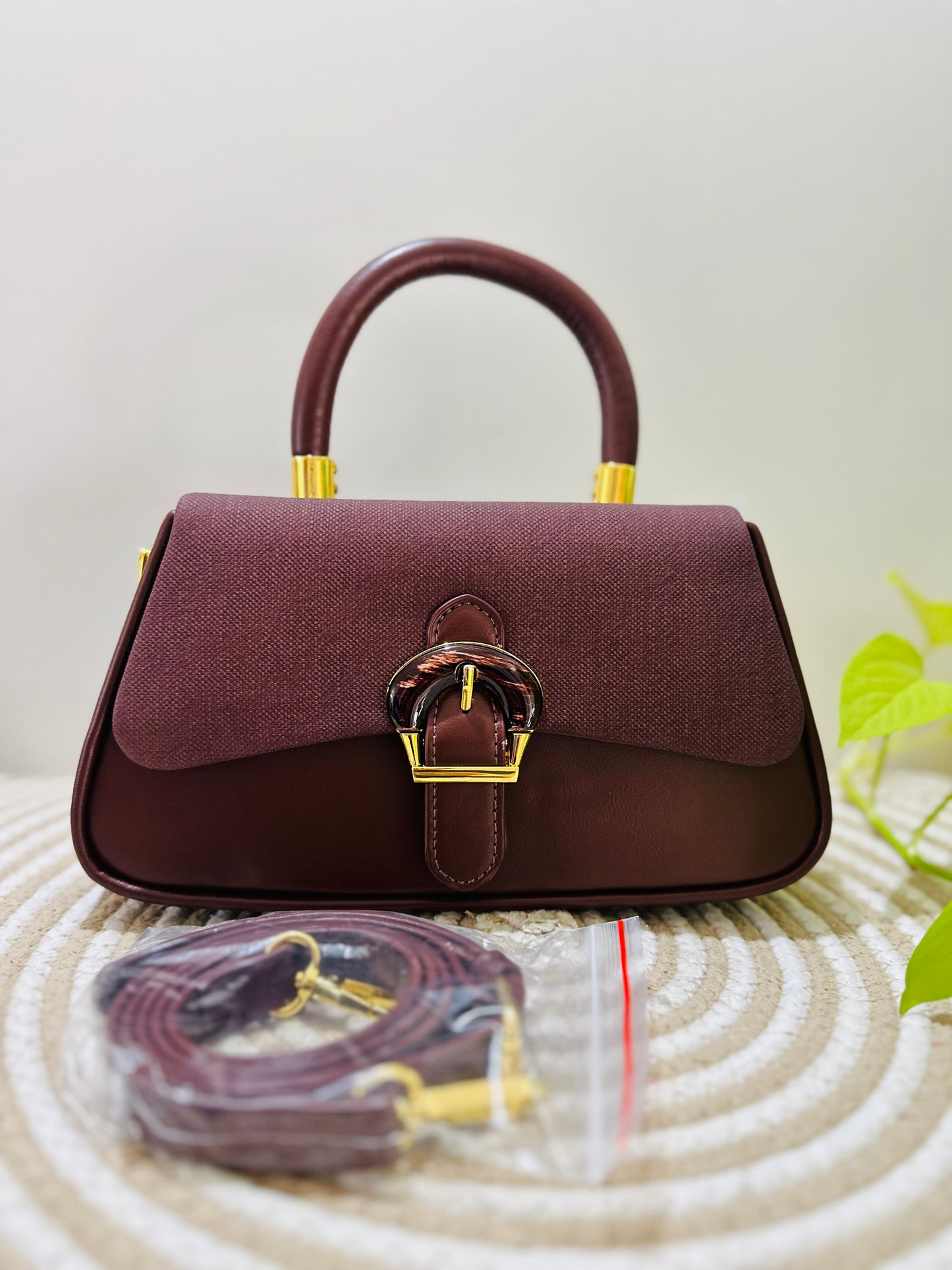 Maroon Luxe Handbag