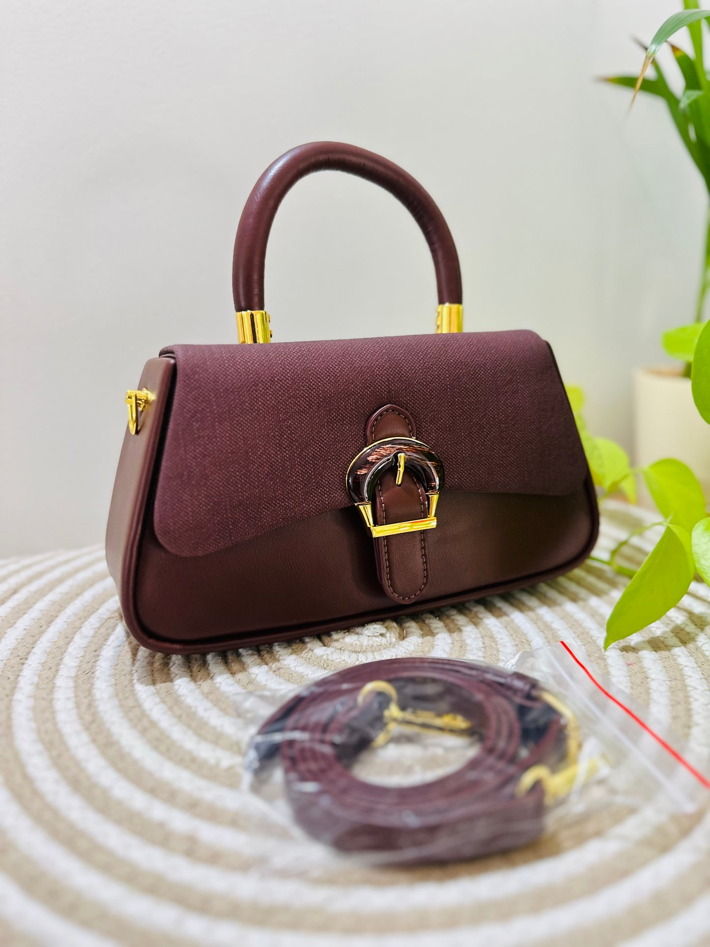 Maroon Luxe Handbag