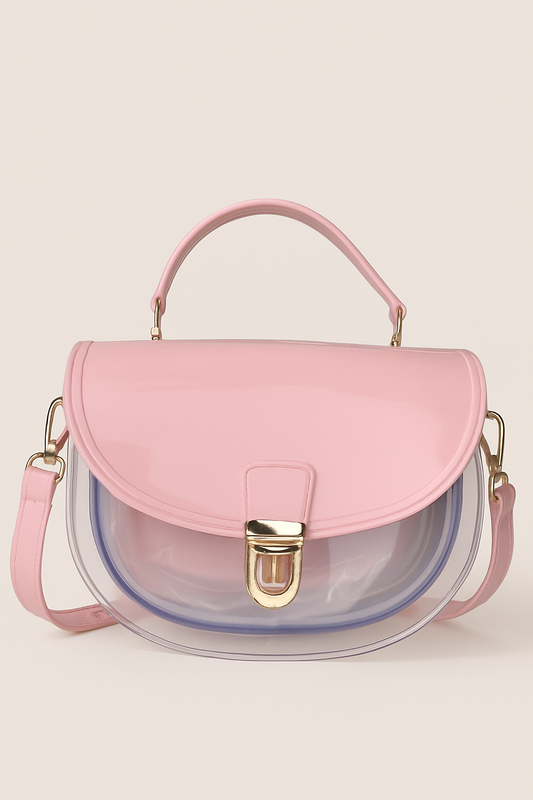 Transparent Light Pink Sling Bag