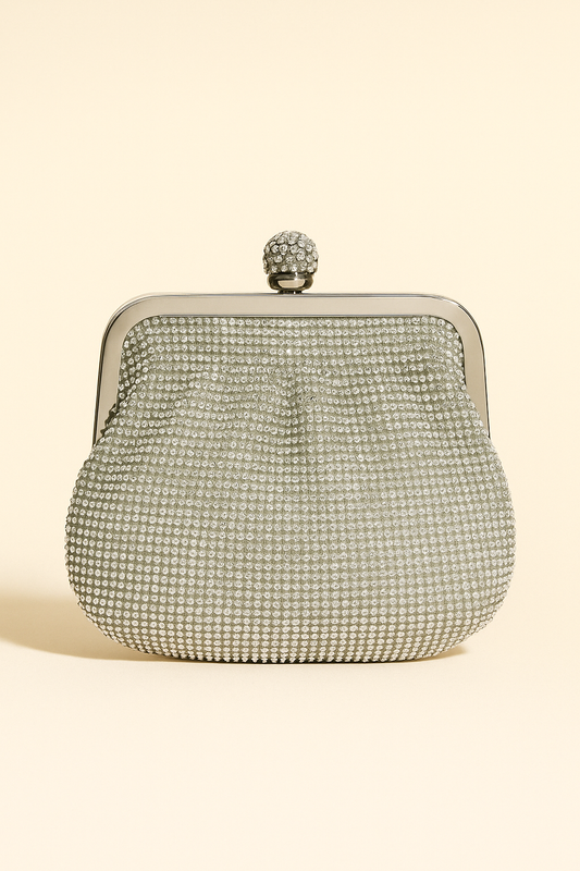 Silver Dazzle Rhinestone Bag
