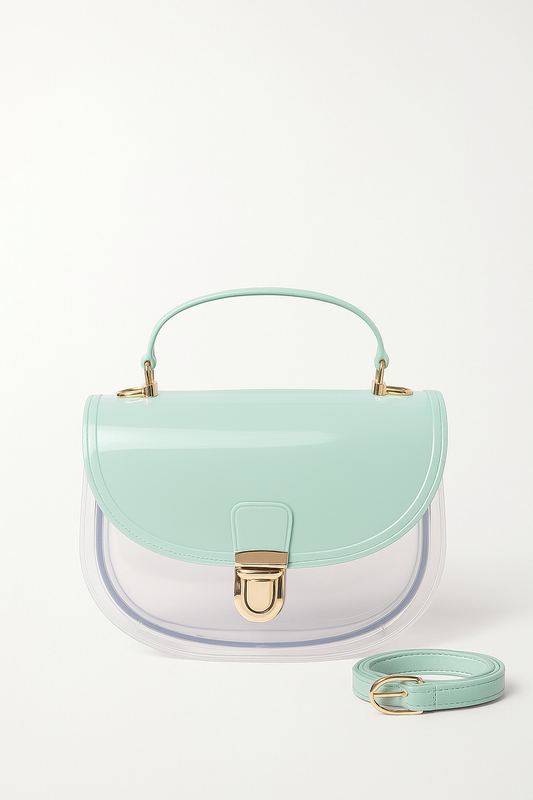 Transparent Mint Green sling Bag