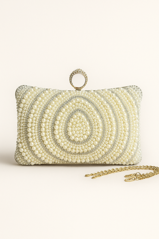 Bridal Pearl Dome Clutch