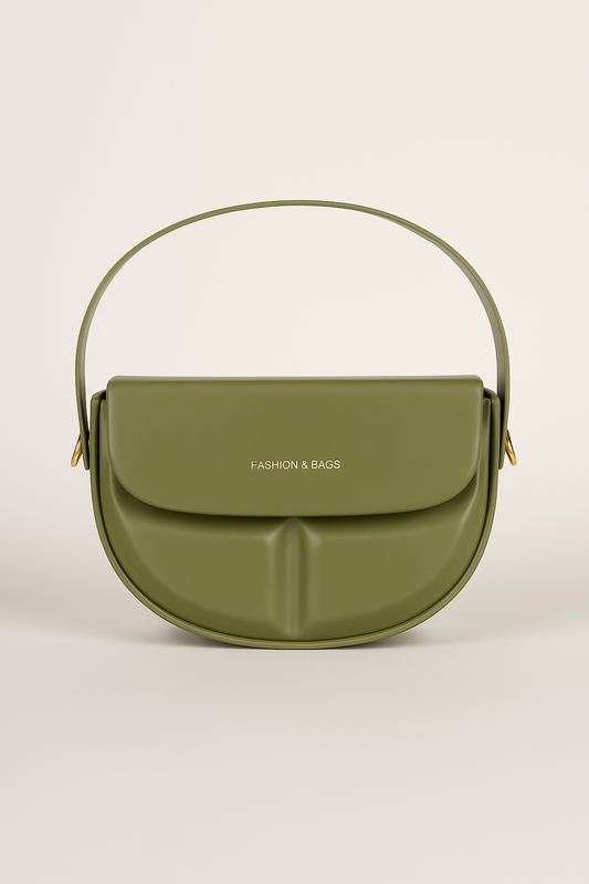 Olive Green Structured Sling Bag