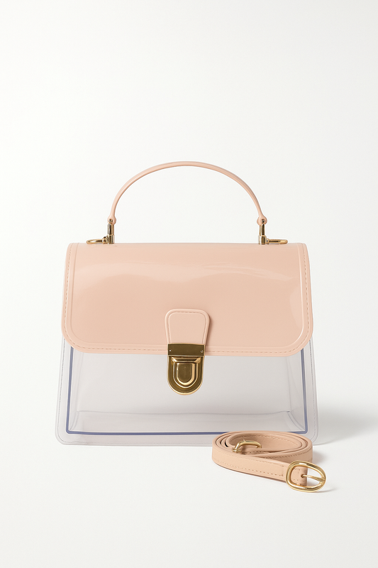 Transparent Box Beige Sling Bag