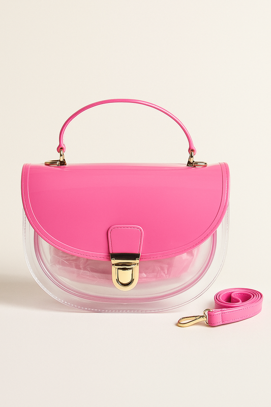 Transparent Pink Sling bag