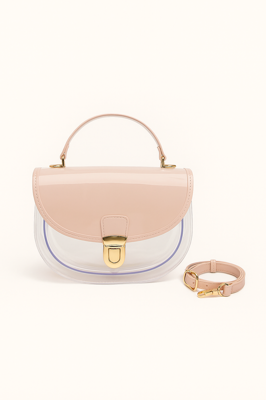 Transparent Beige Sling Bag